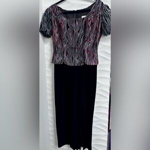 Joseph Ribkoff Dress Multicolor with velvet bottom - Size 8